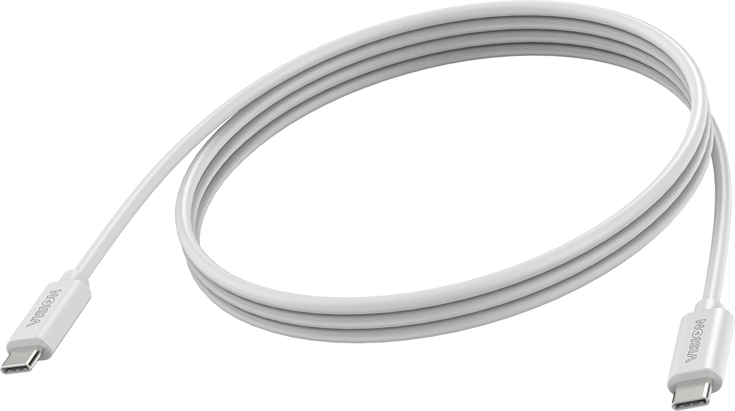 An image showing TC 2MUSBC/BL Sort USB-C-kabel 2 m (6,6ft)