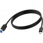 An image showing USB-C-zu-USB 3.0B-Kabel, 2 m, Schwarz