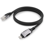 An image showing Cavo Ethernet USB-C a RJ45 nero da 2m