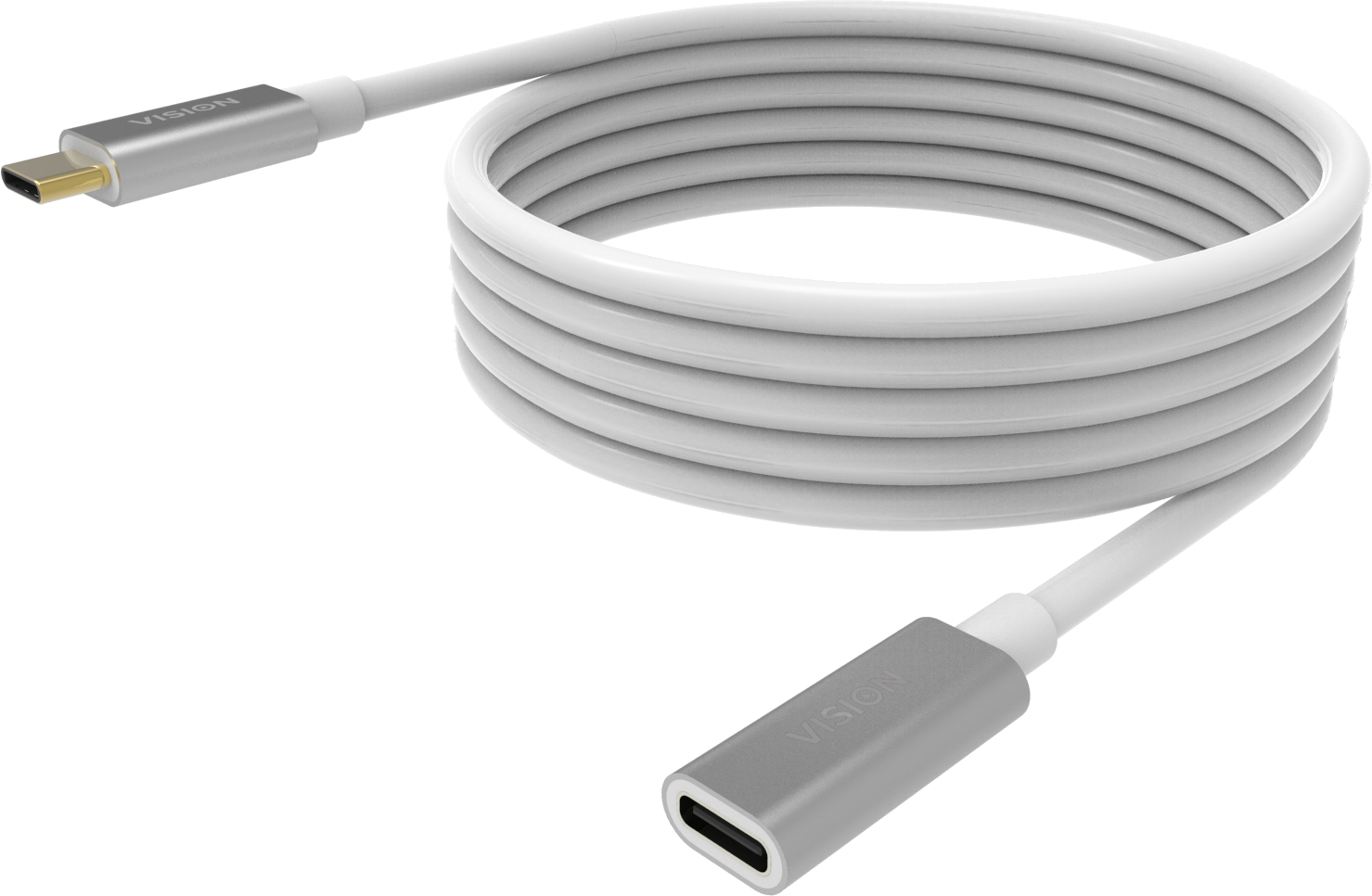Vision TC 2MUSBCEXT Câble USB 3.1 (3.1 Gen 2) USB C Blanc 2 m
