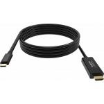 An image showing Black USB-C to HDMI Cable 2m (7ft)