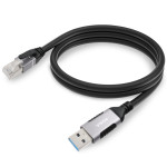 An image showing Cavo Ethernet USB a RJ45 nero da 2m