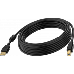 An image showing Black USB 2.0 Cable 3m (10ft)