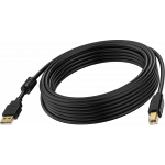 An image showing Black USB 2.0 Cable 3m (10ft)