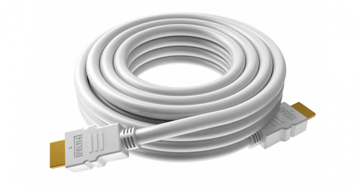 White HDMI Cable 5m (16.4ft) CPR Rated | Vision Audio Visual