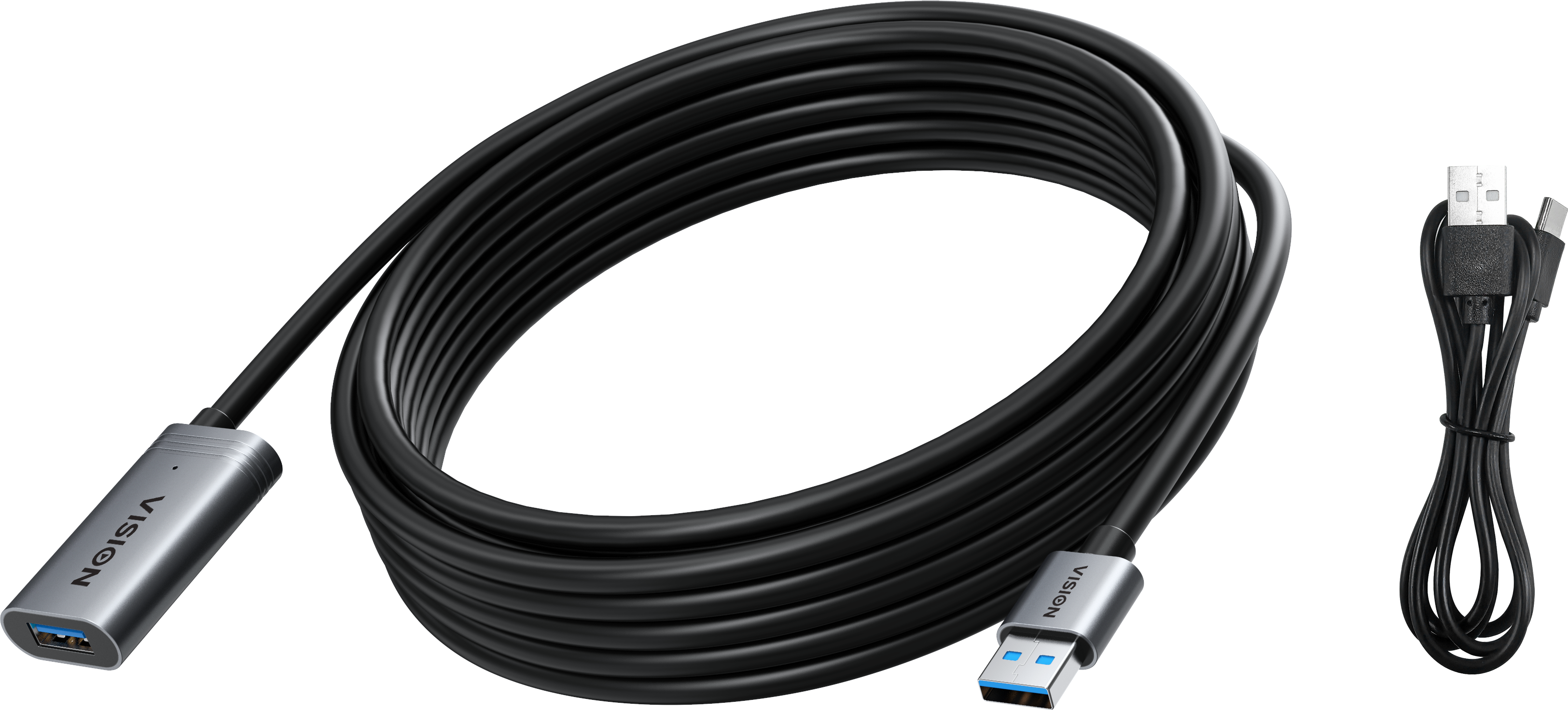 An image showing TC 5MUSBEXT/BL TC 2MUSBEXT/BL Cable prolongador Negro para USB 2.0 de 2 m (7 pies)