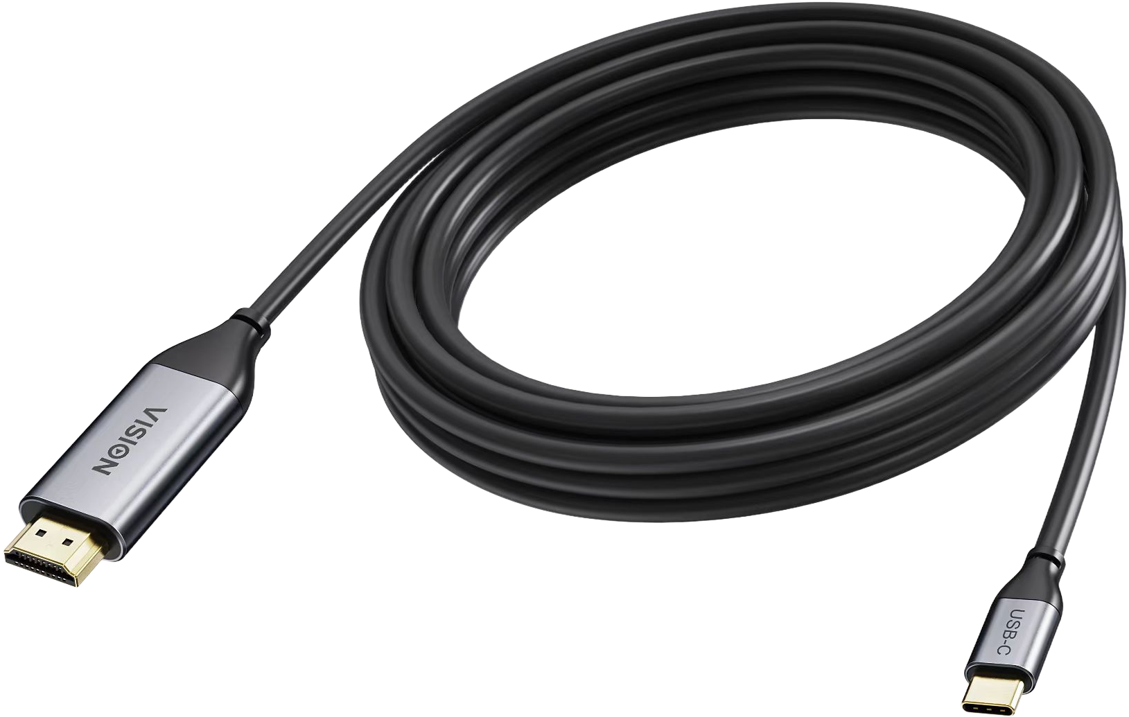 An image showing Sort USB-C til HDMI-kabel 5m