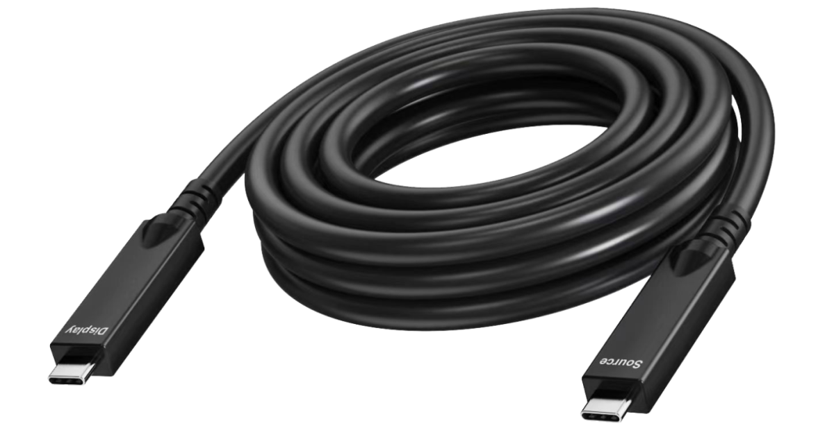 Black USB-C Cable 7m | Vision Audio Visual