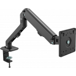 An image showing Zwarte bureau-arm voor monitoren met VESA 100 x 100