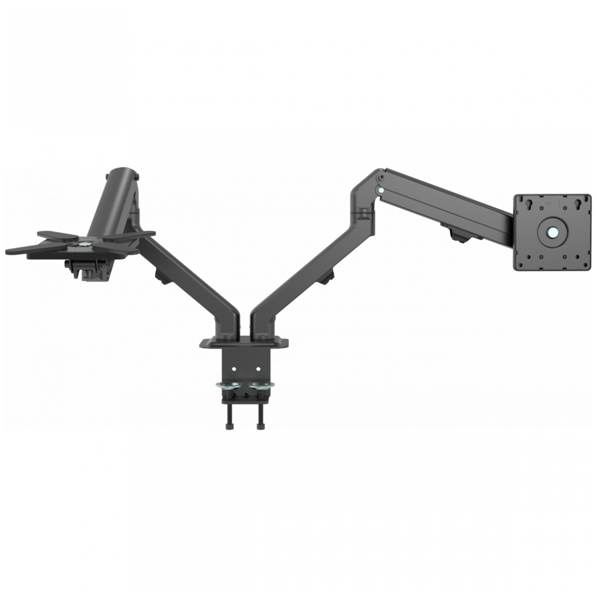 Black Monitor Desk Arm 100×100 Dual | Vision Audio Visual