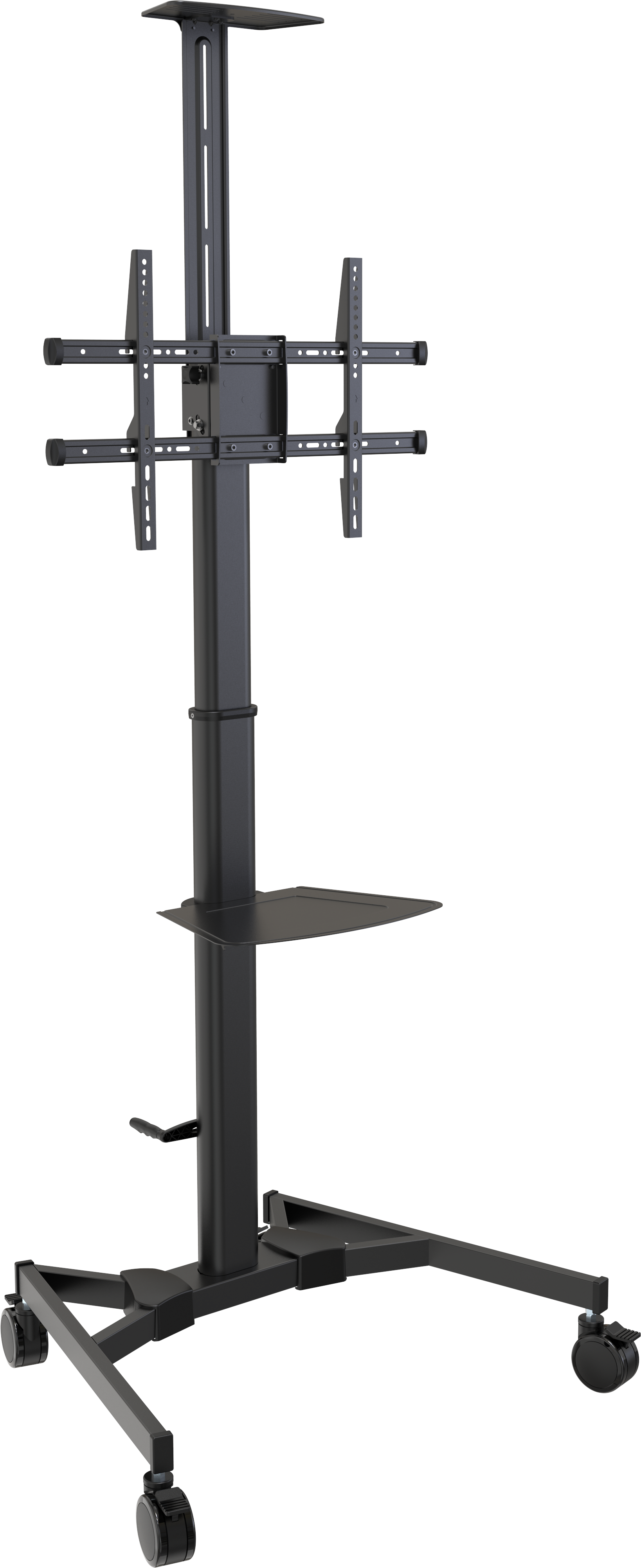 An image showing In hoogte verstelbaar karretje voor monitoren tot 45 kg
