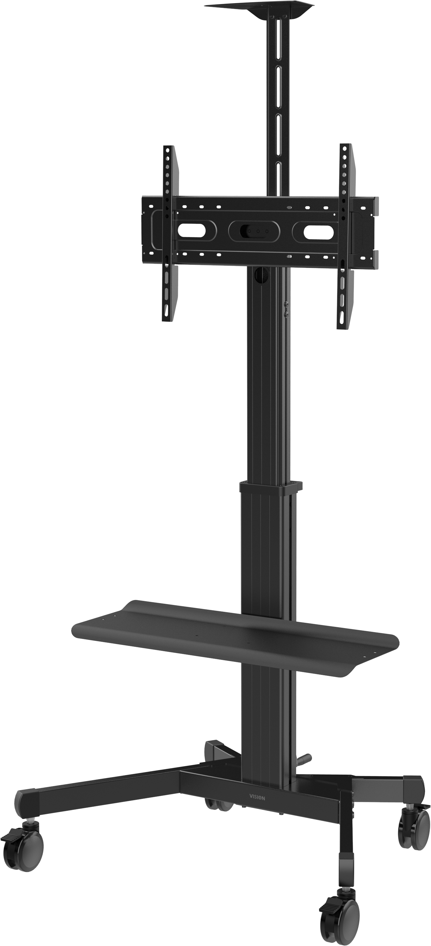 An image showing Height-Adjustable Aluminium Display Cart 60 kg
