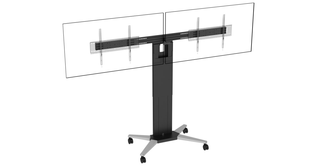 Dual Flat Panel Floor Stand | Vision Audio Visual
