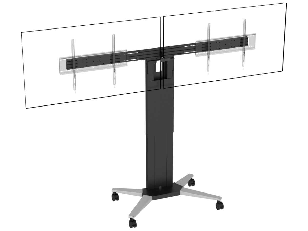 Dual Flat Panel Floor Stand | Vision Audio Visual Dual Flat Panel Floor Stand | Vision Audio Visual